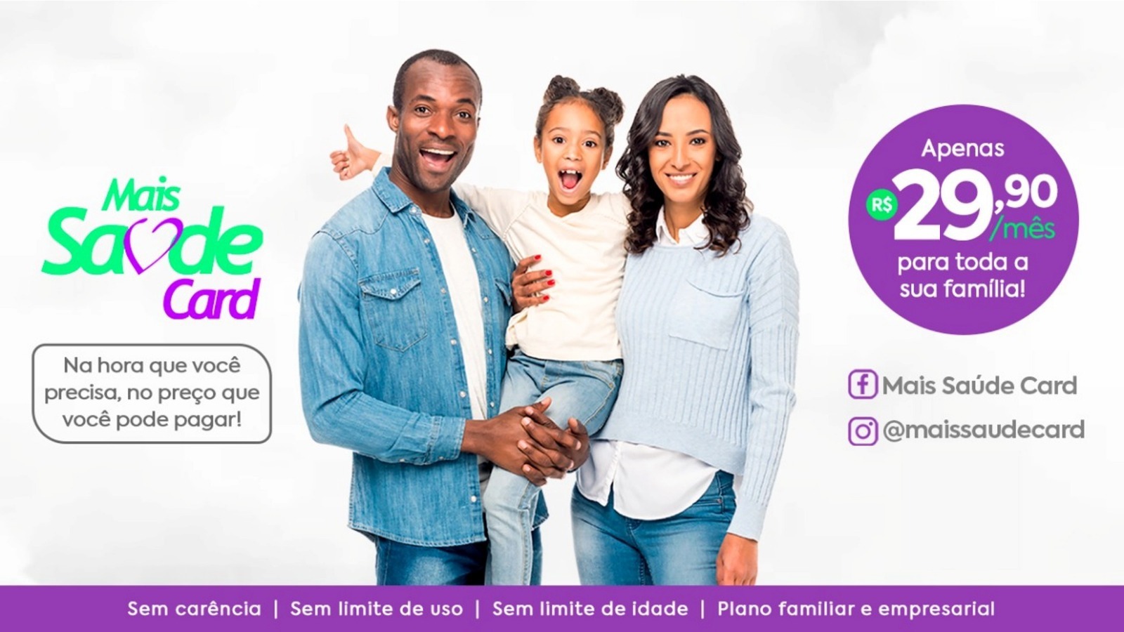 Mais Saúde Card - Família Feliz